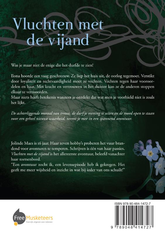 Achterkant van Vluchten met de vijand