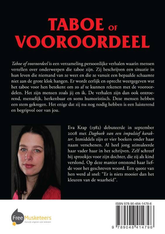 Achterkant van Taboe of vooroordeel