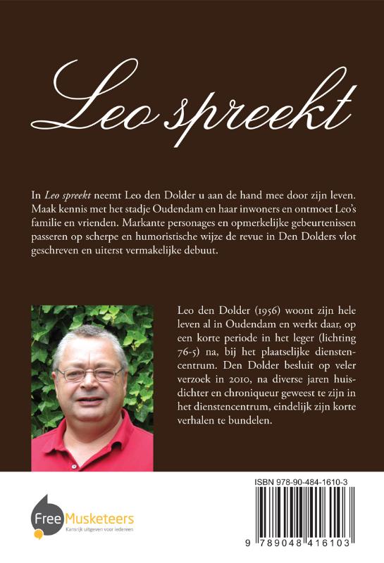 Achterkant van Leo spreekt