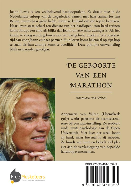 Achterkant van De geboorte van een marathon