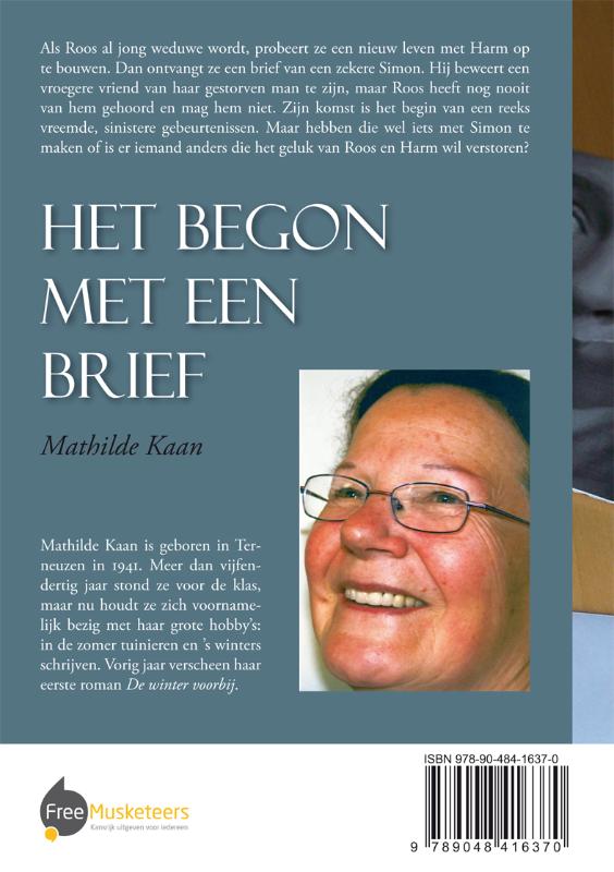 Achterkant van Het begon met een brief