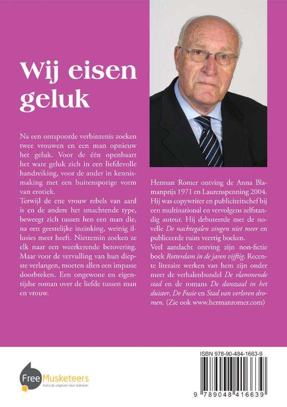 Achterkant van Wij eisen geluk