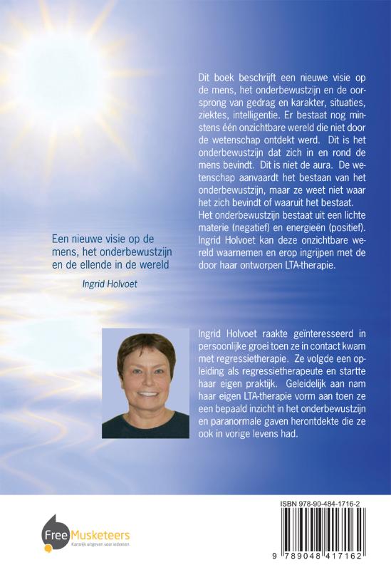 Achterkant van Een nieuwe visie op de mens, het onderbewustzijn en de ellende in de wereld