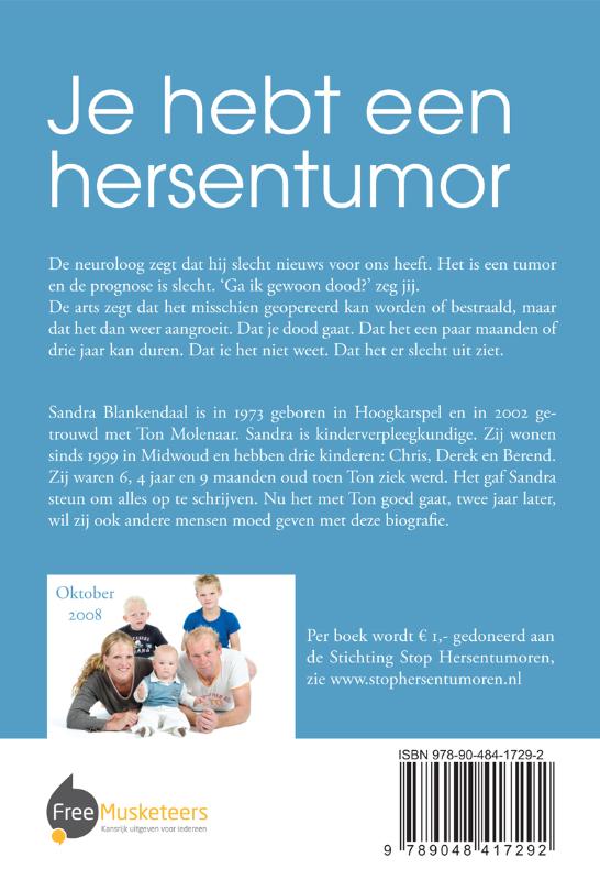 Achterkant van Je hebt een hersentumor