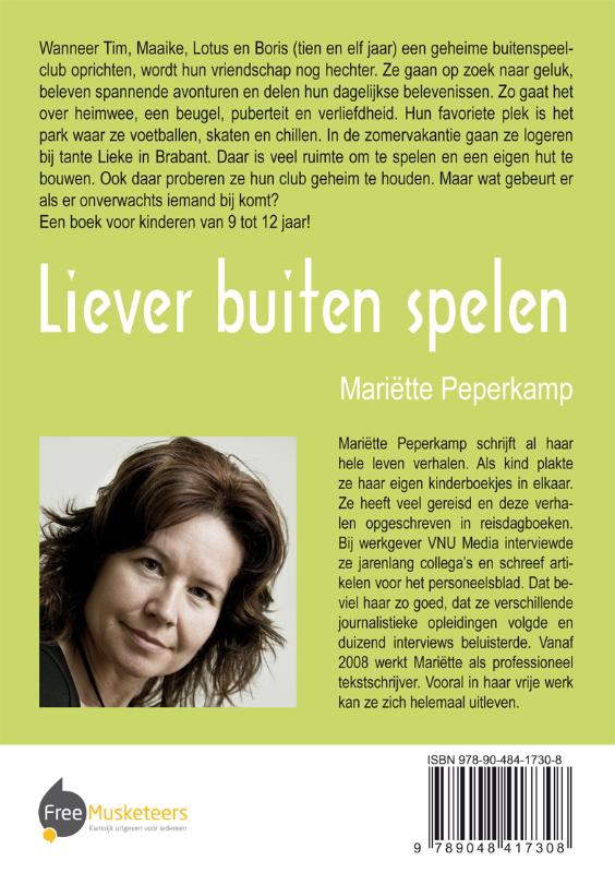 Achterkant van Liever buiten spelen
