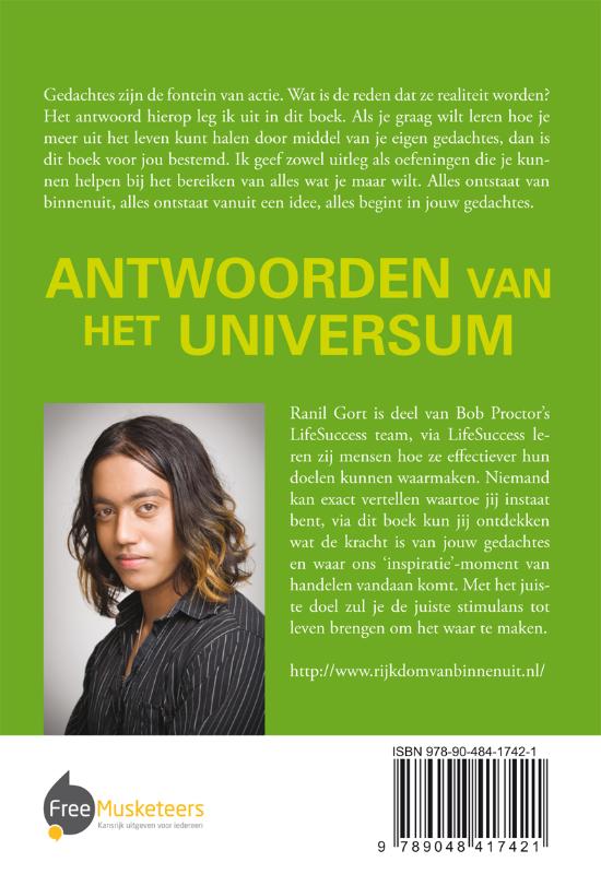 Achterkant van Antwoorden van het Universum