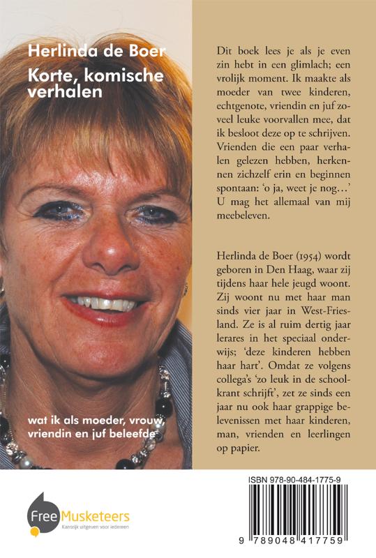Achterkant van Korte, komische verhalen; wat ik als moeder, vrouw, vriendin en juf beleefde