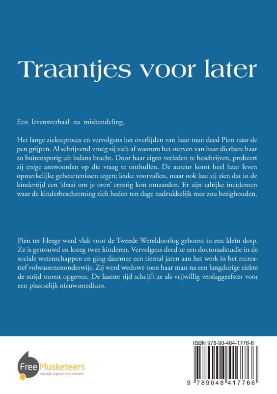 Achterkant van Traantjes voor later