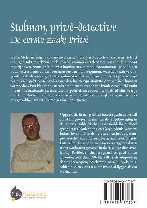 Achterkant van Stolman, privé-detective