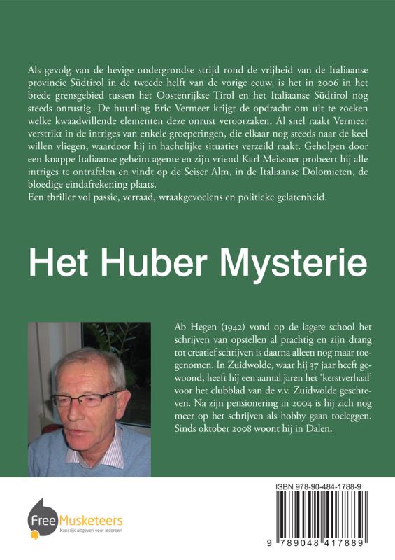 Achterkant van Het Huber Mysterie