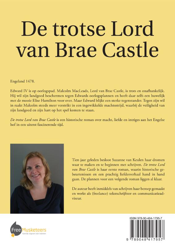 Achterkant van De trotse Lord van Brae Castle