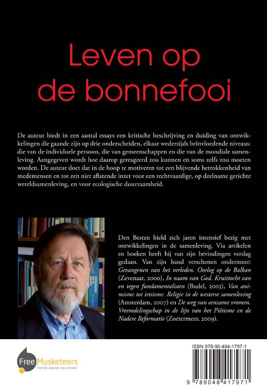 Achterkant van Leven op de bonnefooi