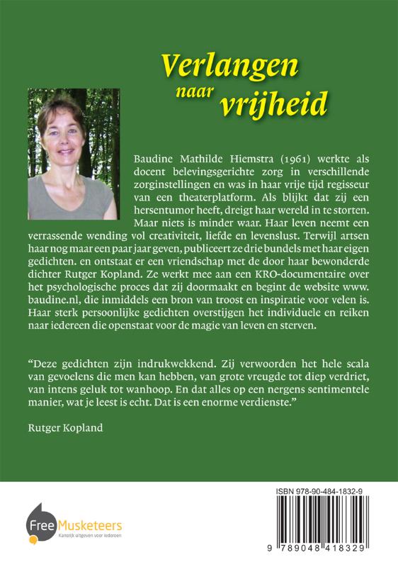 Achterkant van Verlangen naar vrijheid