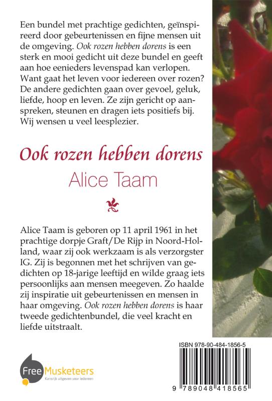 Achterkant van Ook rozen hebben dorens