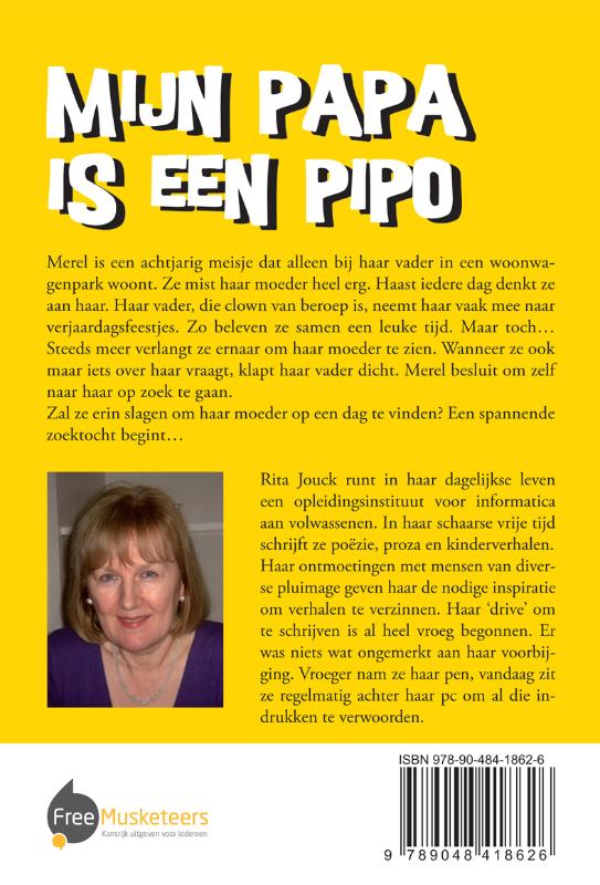 Achterkant van Mijn papa is een pipo
