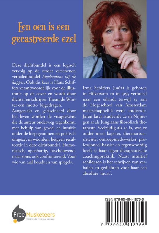 Achterkant van Een oen is een gecastreerde ezel