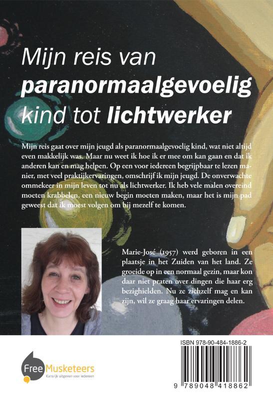 Achterkant van Mijn reis van paranormaalgevoelig kind tot lichtwerker