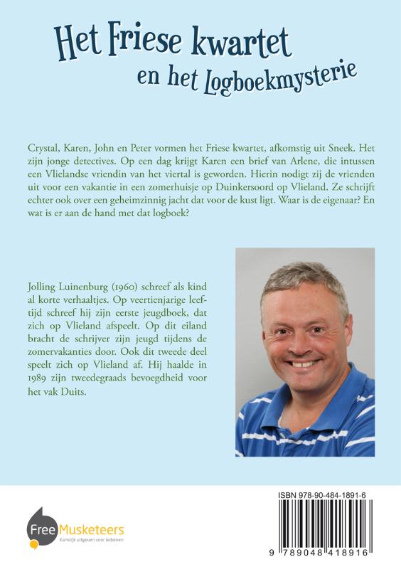 Achterkant van Het Friese kwartet en het logboek mysterie