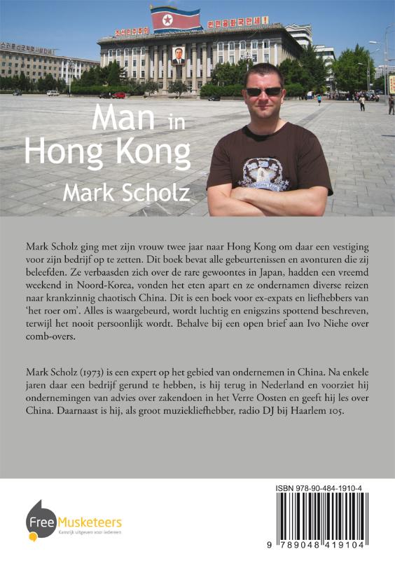 Achterkant van Man in Hong Kong