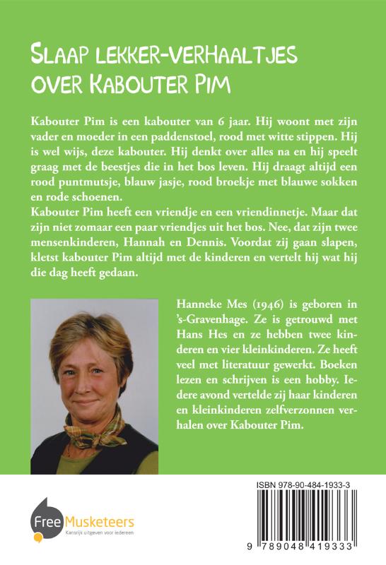 Achterkant van Slaap lekker-verhaaltjes over Kabouter Pim