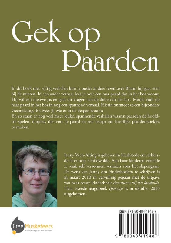 Achterkant van Gek op Paarden