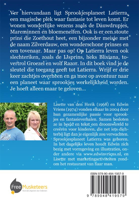 Achterkant van Sprookjesplaneet Latierra