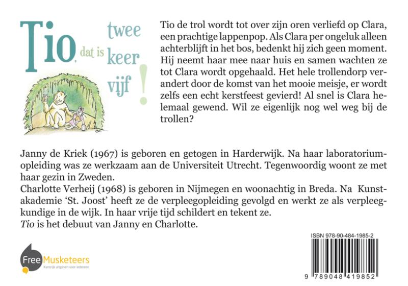 Achterkant van Tio, dat is twee keer vijf!