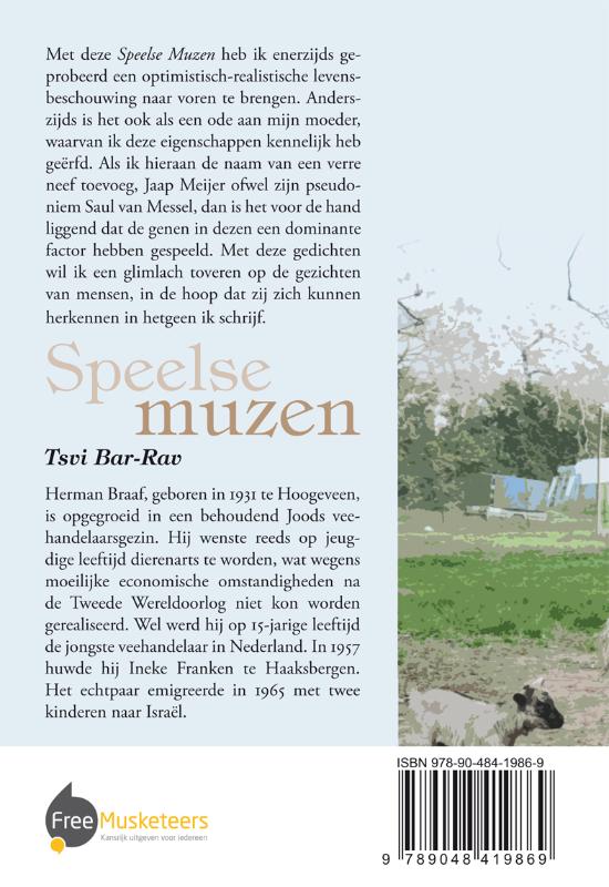 Achterkant van Speelse muzen