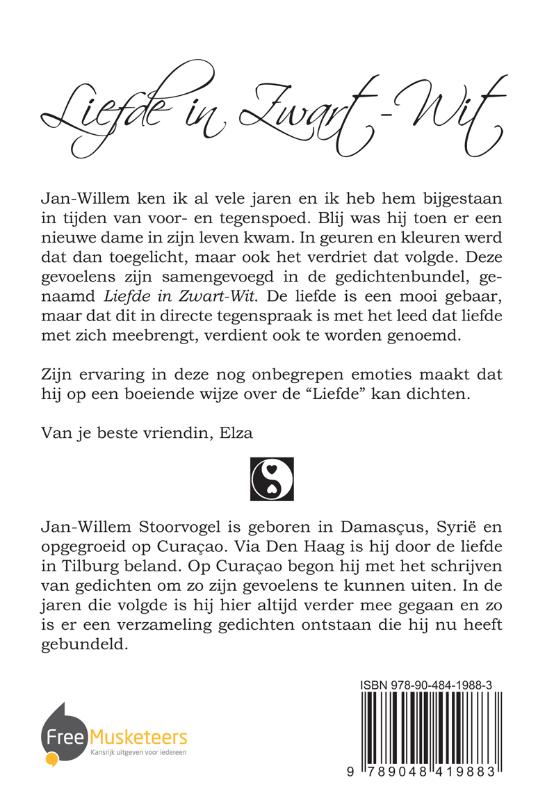 Achterkant van Liefde in Zwart-Wit