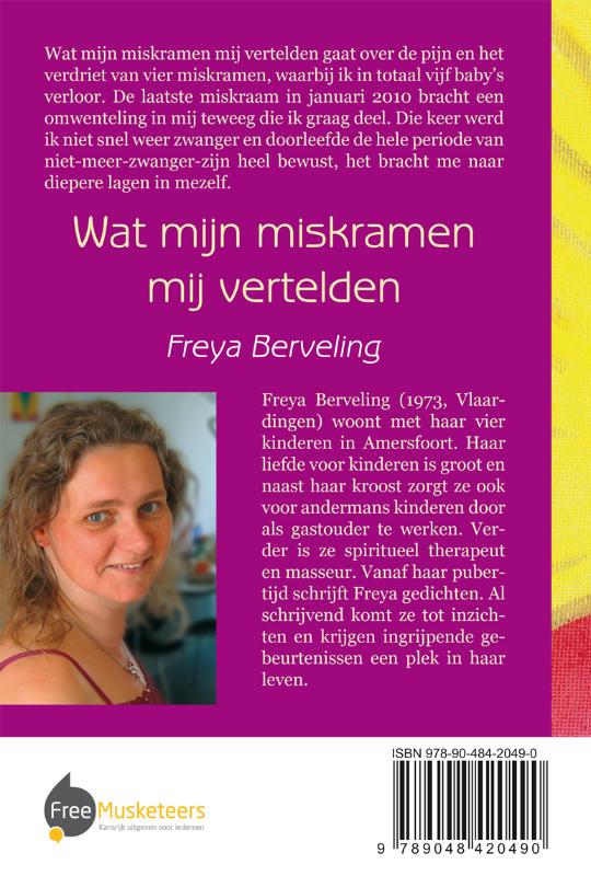 Achterkant van Wat mijn miskramen mij vertelden