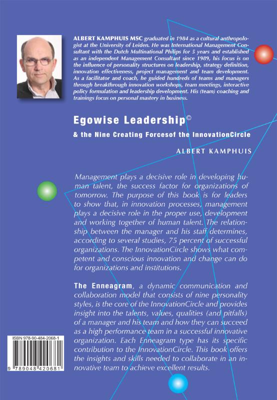 Achterkant van Egowise leadership & the nine creating forces of the innovationcircle