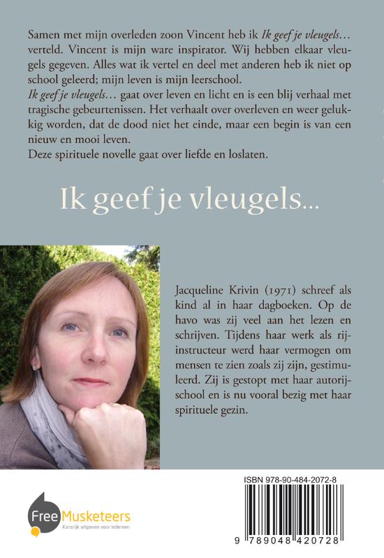 Achterkant van Ik geef je vleugels...