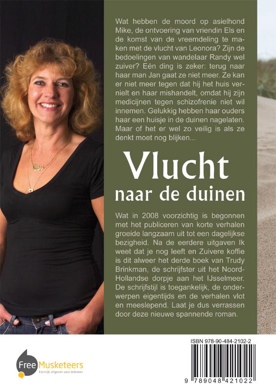 Achterkant van Vlucht naar de duinen