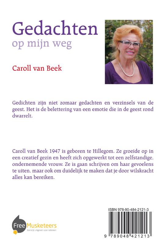 Achterkant van Gedachten op mijn weg