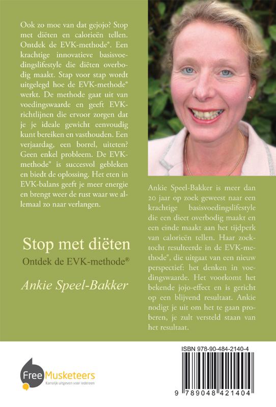 Achterkant van Stop met diëten