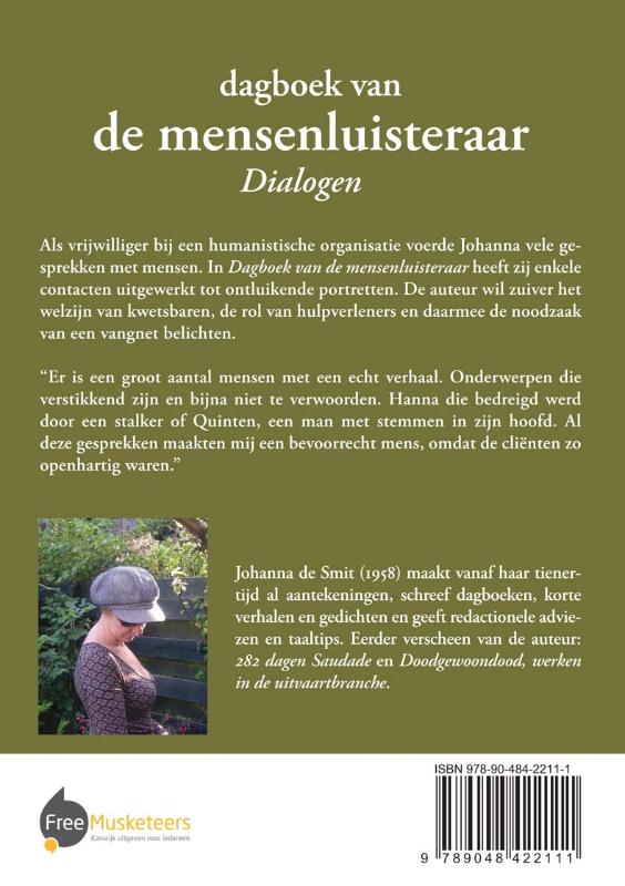 Achterkant van Dagboek van de mensenluisteraar