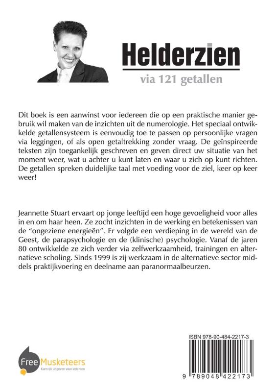 Achterkant van Helderzien in 121 getallen