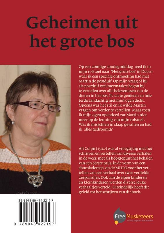 Achterkant van Geheimen uit het grote bos