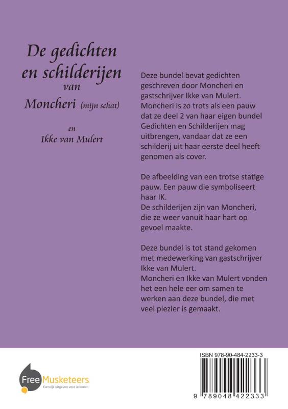 Achterkant van De gedichten en schilderijen van moncheri (mijn schat) en Ikke van Mulert