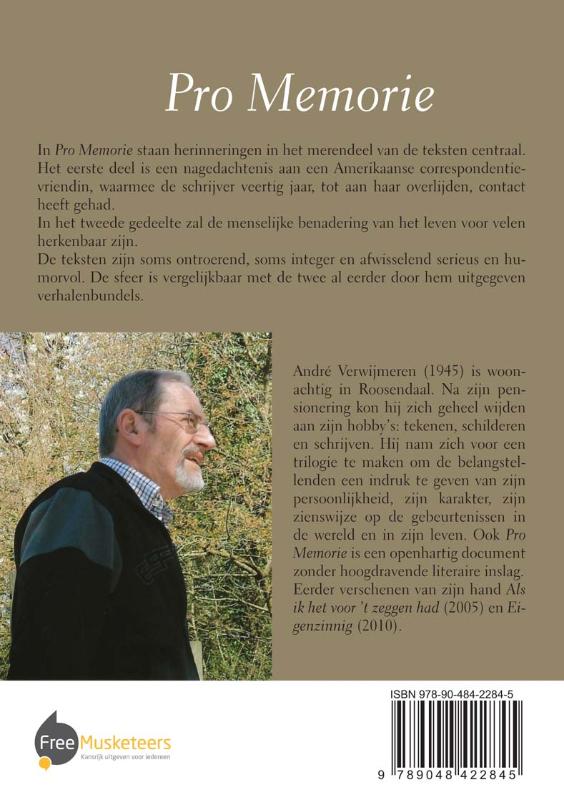 Achterkant van Pro Memorie