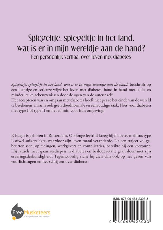 Achterkant van Spiegeltje, spiegeltje in het land, wat is er in mijn wereldje aan de hand?