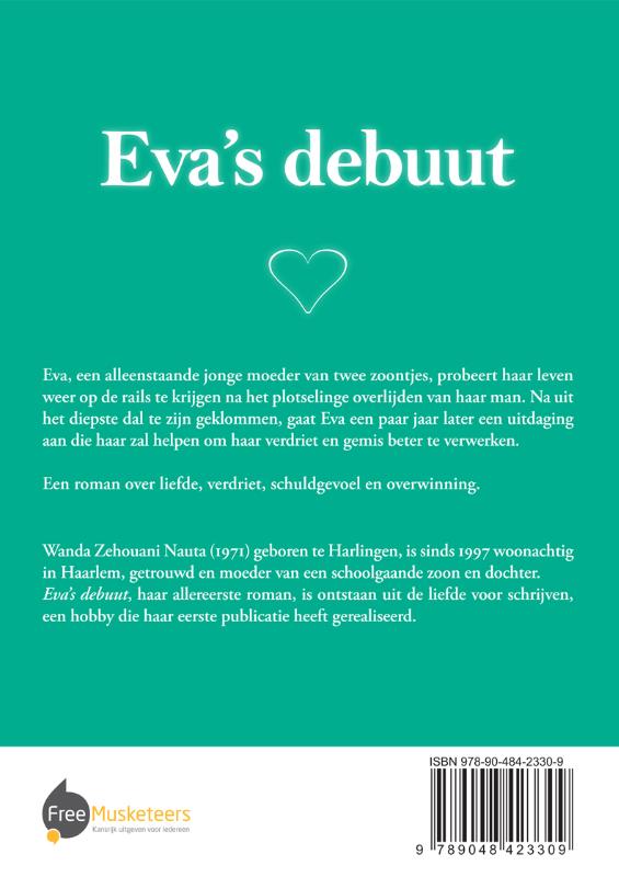 Achterkant van Eva's debuut