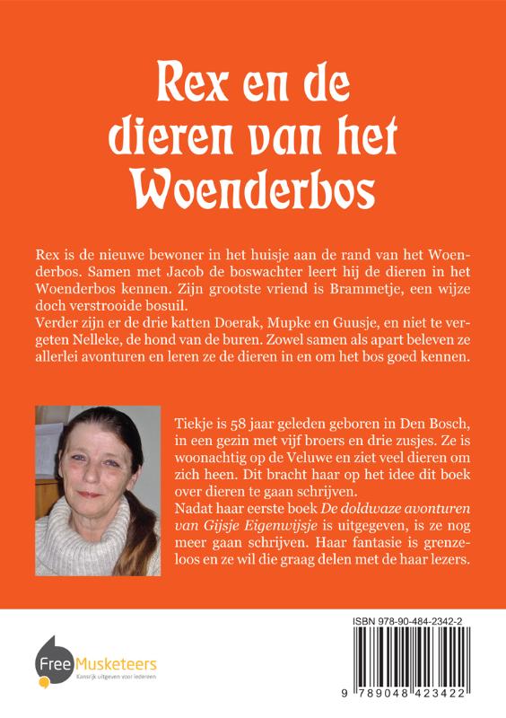 Achterkant van Rex en de dieren van het woenderbos