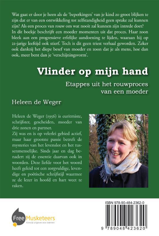 Achterkant van Vlinder op mijn hand