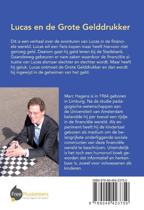 Achterkant van Lucas en de Grote Gelddrukker