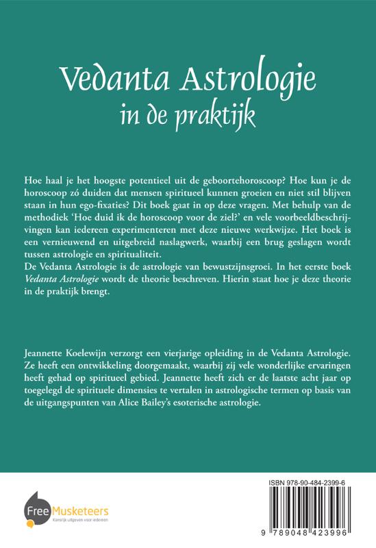 Achterkant van Vedanta Astrologie in de praktijk