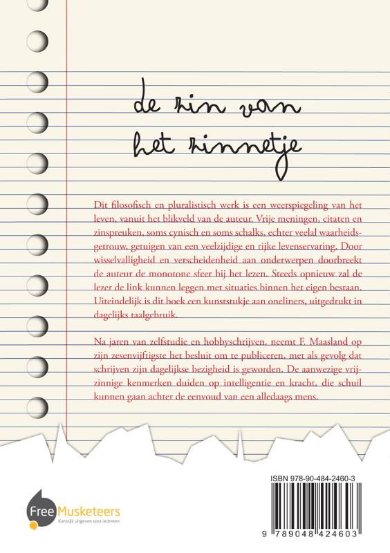 Achterkant van De zin van het zinnetje
