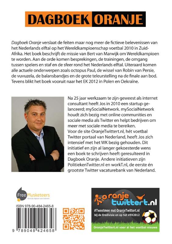 Achterkant van Dagboek oranje