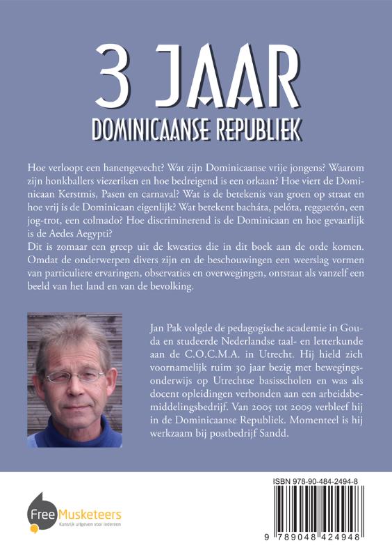 Achterkant van 3 jaar Dominicaanse Republiek
