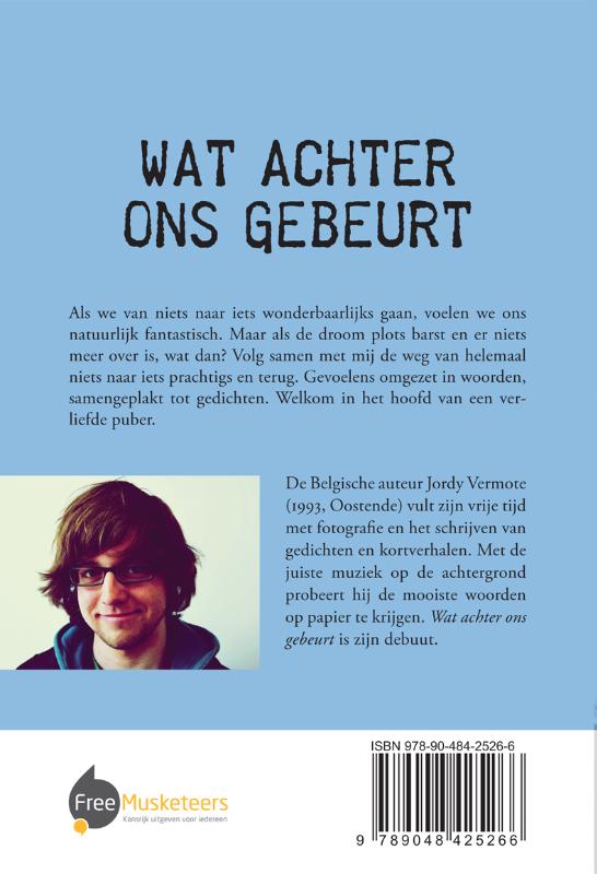 Achterkant van Wat achter ons gebeurt
